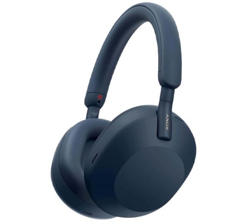 Беспроводные наушники Sony WH-1000XM5 синего цвета — погружение в звук нового уровня.