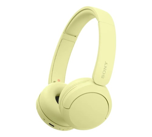 Беспроводные наушники Sony WH-CH520 в жёлтом цвете — стильный выбор для музыки.
