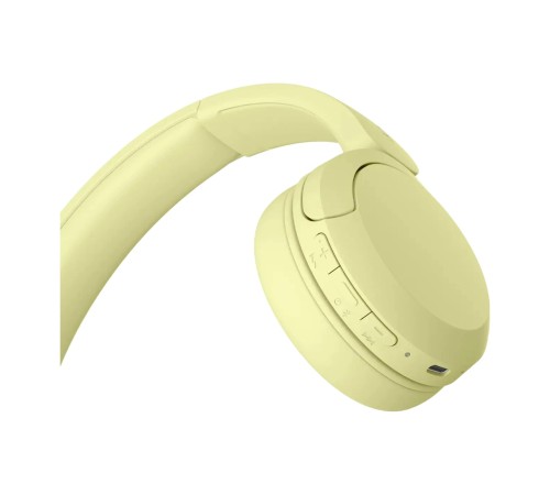 Беспроводные наушники Sony WH-CH520 в жёлтом цвете — стильный выбор для музыки.