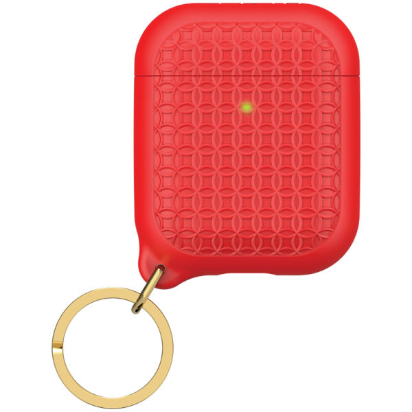 Чехол с карабином Catalyst Keyring Case для AirPods 1&amp;2, цвет Красный