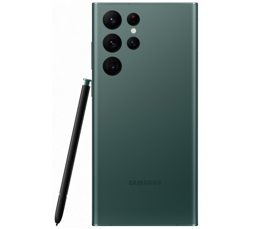 Смартфон Samsung Galaxy S22 Ultra 12/256 ГБ в зелёном цвете — мощная производительность и стильный дизайн.