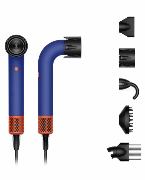 Фен Dyson Supersonic HD18, vinca blue /topaz orange, синий/топаз (без кейса), не наша вилка