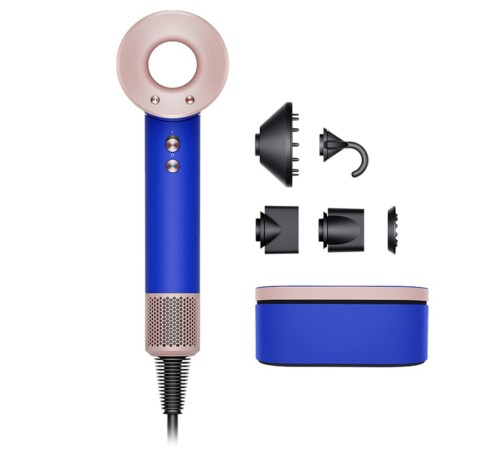 Фен Dyson Supersonic HD08, с кейсом, IN, blue/blush (ярко синий/розовый)