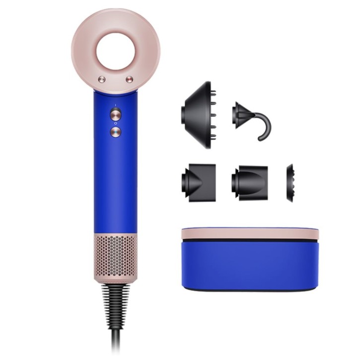 Фен Dyson Supersonic HD08, с кейсом, blue/blush (ярко синий/розовый), не наша вилка