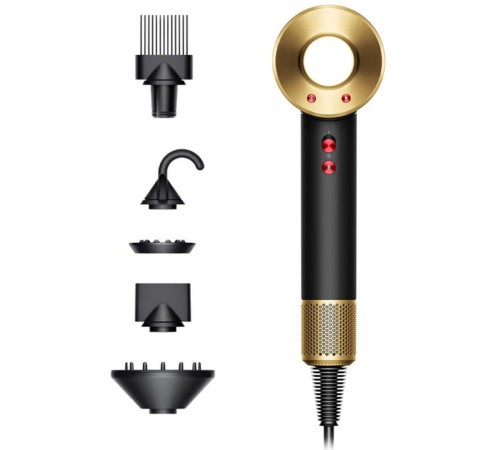 Фен Dyson Supersonic HD07 (с кейсом), onyx black/gold (черный/золотой) 