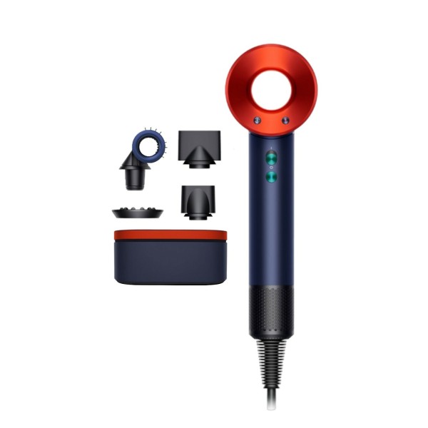 Фен Dyson Supersonic HD15, синий/топаз (prussian blue/topaz), с кейсом, не наша вилка