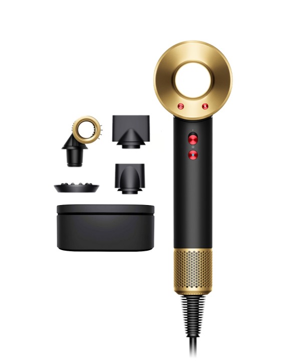 Фен Dyson Supersonic HD15, черный/золотой (onyx gold), с кейсом, не наша вилка