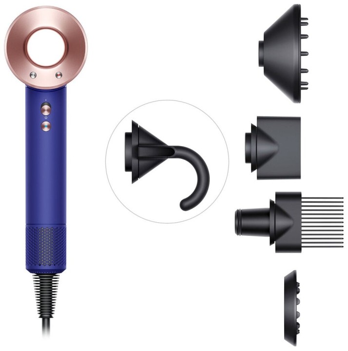 Фен Dyson Supersonic HD07 с кейсом для хранения, Vinca blue/Rosé, не наша вилка