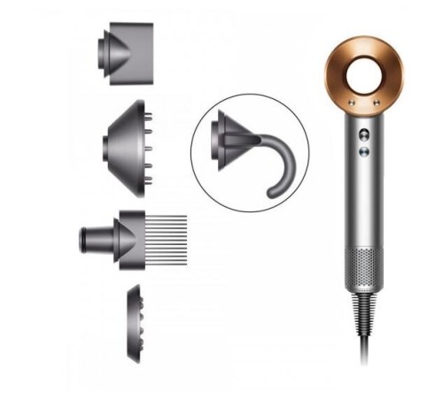 Фен Dyson Supersonic HD07, яркий никель/медный