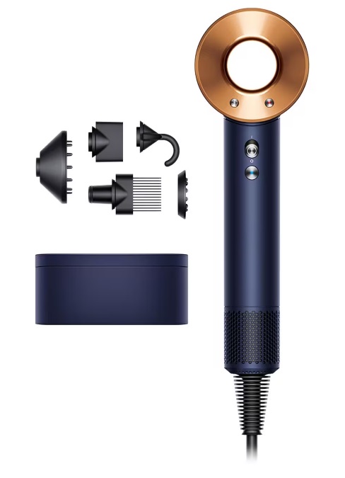 Фен Dyson Supersonic HD07 с кейсом для хранения, prussian blue/rich copper, не наша вилка