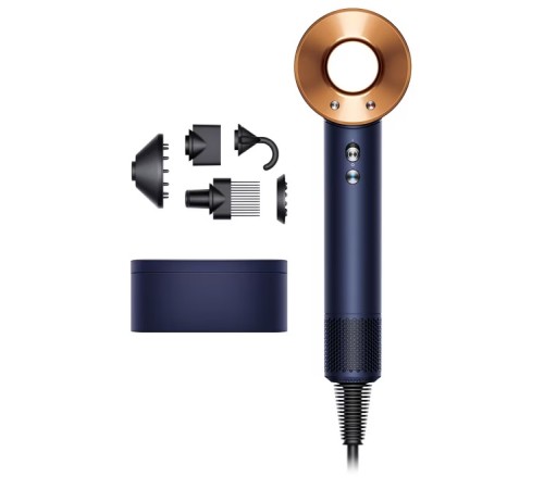 Фен Dyson Supersonic HD07 с кейсом для хранения, EU/AE, prussian blue/rich copper 