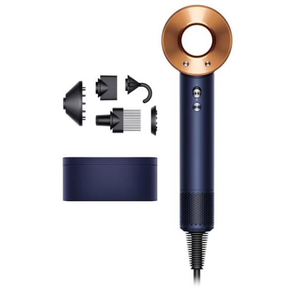 Фен Dyson Supersonic HD07 с кейсом для хранения, prussian blue/rich copper, не наша вилка