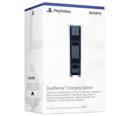 Зарядная станция DualSense для двух геймпадов PS5 Sony (CFI-ZDS1) в бело-чёрном исполнении