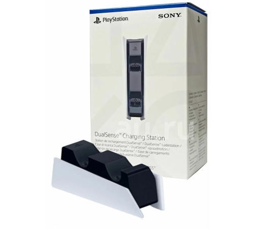 Зарядная станция DualSense для двух геймпадов PS5 Sony (CFI-ZDS1) в бело-чёрном исполнении