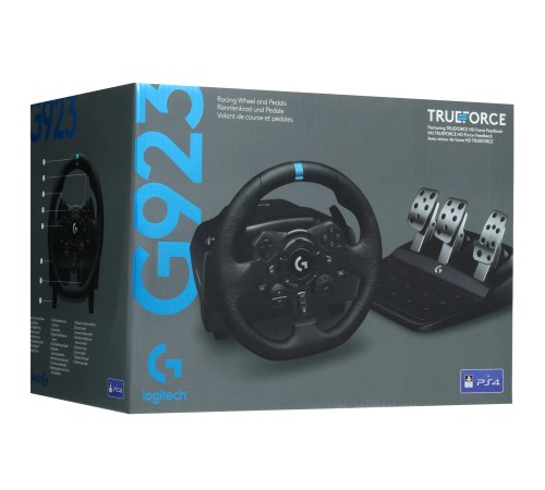 Руль Logitech G923 чёрный: реалистичное управление для гоночных симуляторов