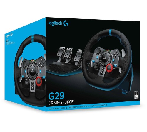 Руль Logitech G G29 Driving Force чёрный: реалистичное управление для гоночных игр