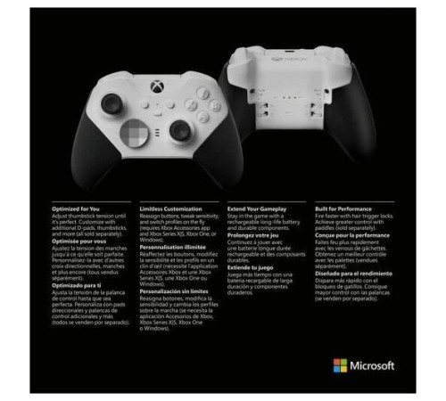 Геймпад Xbox Elite Series 2 Core черно-белый: улучшенный контроль для ваших игр