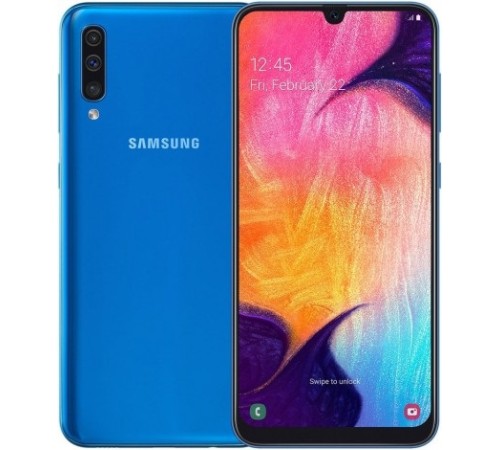 Samsung Galaxy A50 4/64Gb в синем цвете: стильный и мощный смартфон.
