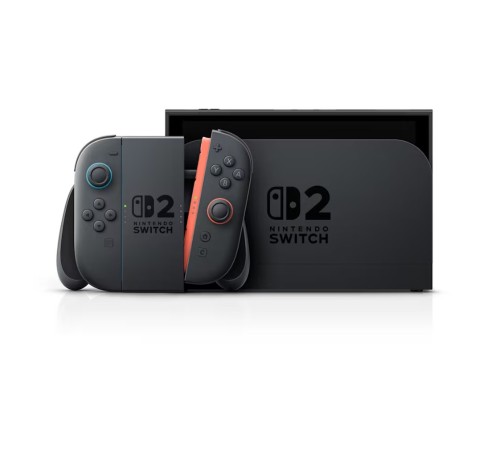 Nintendo Switch 2 + игра Mario Kart World: новая эра игровых приключений в чёрном дизайне