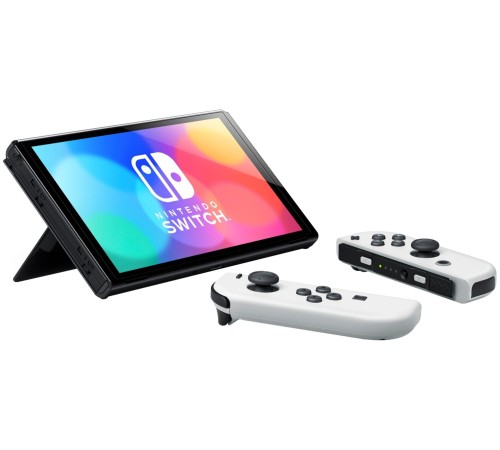 Игровая приставка Nintendo Switch OLED 64 ГБ в белом цвете с игрой Super Mario Odyssey