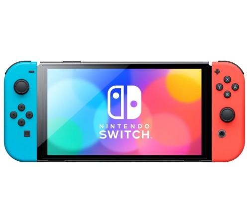 Игровая приставка Nintendo Switch OLED 64 ГБ в неоновой расцветке: синий и красный