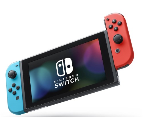 Игровая приставка Nintendo Switch rev.2 32 ГБ в неоновой расцветке: синий и красный
