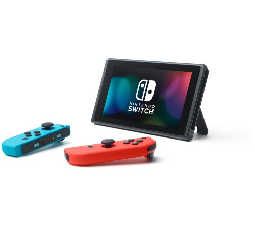 Игровая приставка Nintendo Switch rev.2 32 ГБ в неоновой расцветке: синий и красный