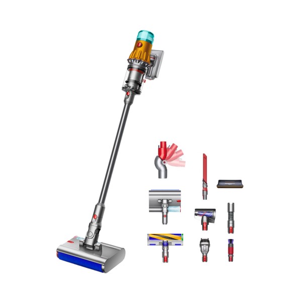Пылесос Dyson V12s Detect slim submarine (SV46) HEPA, yellow/nickel