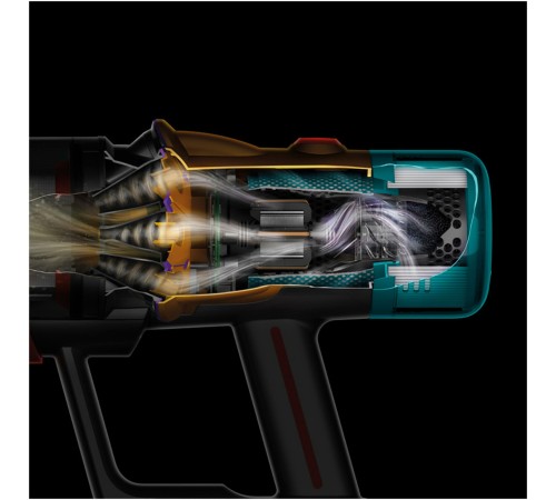 Пылесос Dyson V12s Detect slim submarine (SV46) HEPA, yellow/nickel