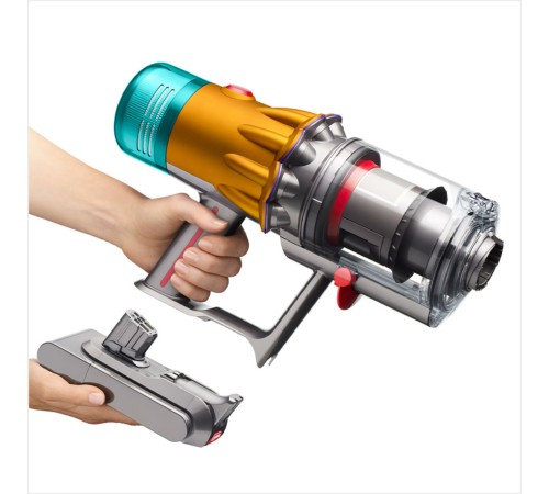 Пылесос Dyson V12s Detect slim submarine (SV46) HEPA, yellow/nickel