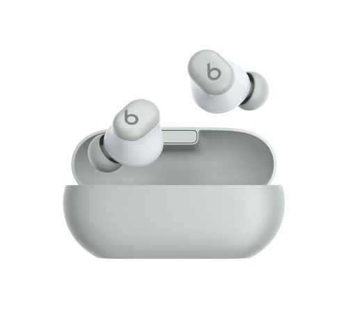 Беспроводные наушники Beats Solo Buds в сером цвете — стильный выбор для меломанов.
