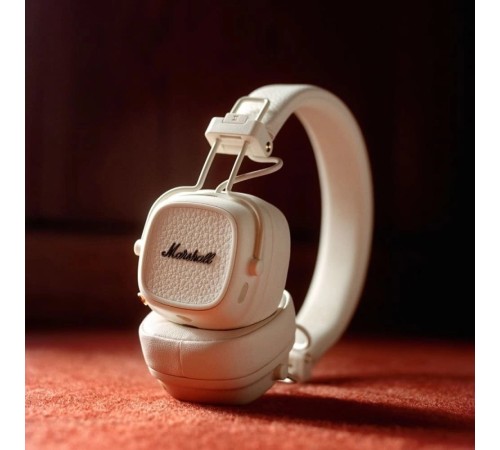 Беспроводные наушники Marshall Major V в кремовом цвете: качественный звук и стиль