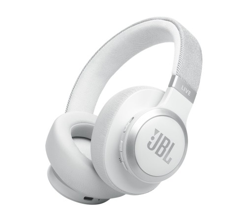 Беспроводные наушники JBL Live 770NC белого цвета — комфорт и качество звука в каждом треке.