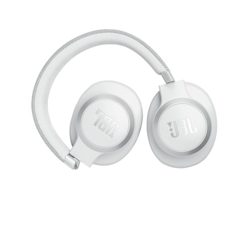 Беспроводные наушники JBL Live 770NC белого цвета — комфорт и качество звука в каждом треке.