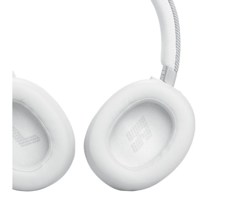 Беспроводные наушники JBL Live 770NC белого цвета — комфорт и качество звука в каждом треке.