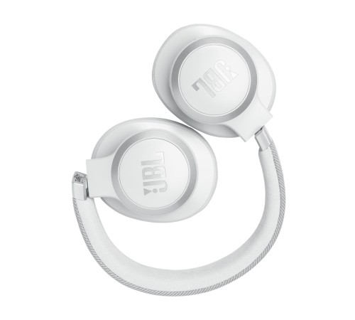 Беспроводные наушники JBL Live 770NC белого цвета — комфорт и качество звука в каждом треке.