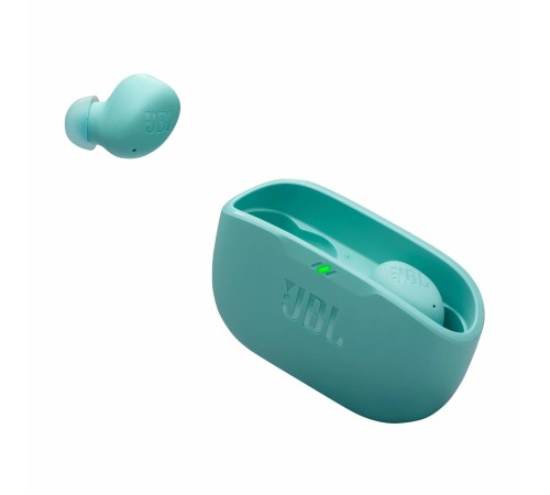 Беспроводные наушники JBL Wave Buds 2 синего цвета — стильный выбор для музыки и звонков.
