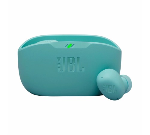 Беспроводные наушники JBL Wave Buds 2 синего цвета — стильный выбор для музыки и звонков.