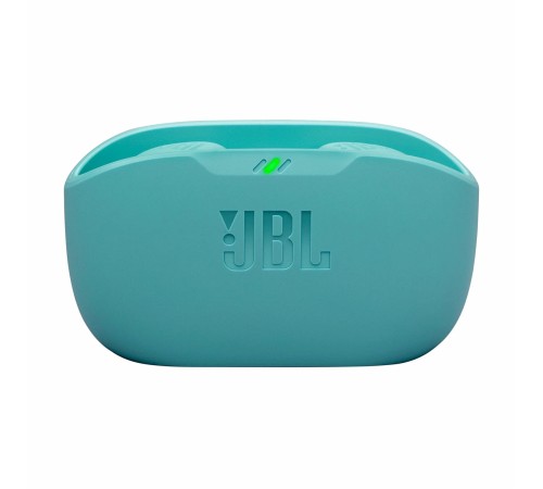 Беспроводные наушники JBL Wave Buds 2 синего цвета — стильный выбор для музыки и звонков.