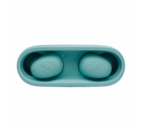 Беспроводные наушники JBL Wave Buds 2 синего цвета — стильный выбор для музыки и звонков.
