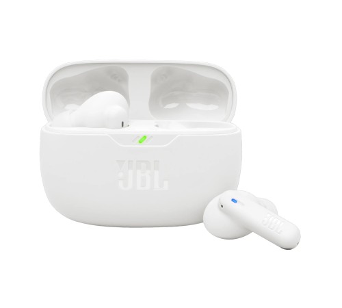 Беспроводные наушники JBL Wave Beam 2 белого цвета — стильный выбор для качественного звука.