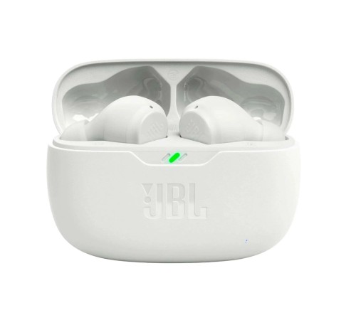 Беспроводные наушники JBL Wave Beam 2 белого цвета — стильный выбор для качественного звука.