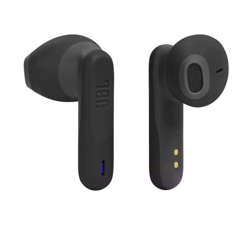 Беспроводные наушники JBL Wave Flex чёрного цвета — стильный выбор для музыки.