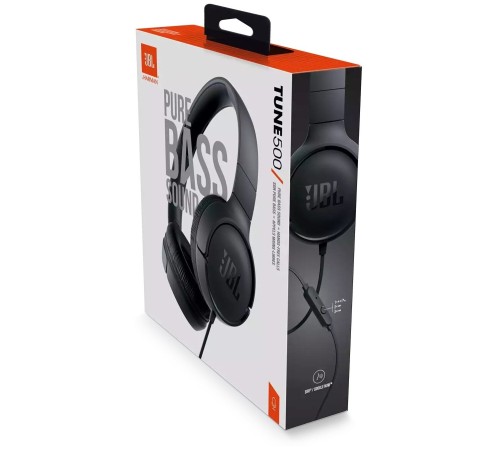 Наушники JBL Tune 500 в чёрном цвете — отличный выбор для меломанов