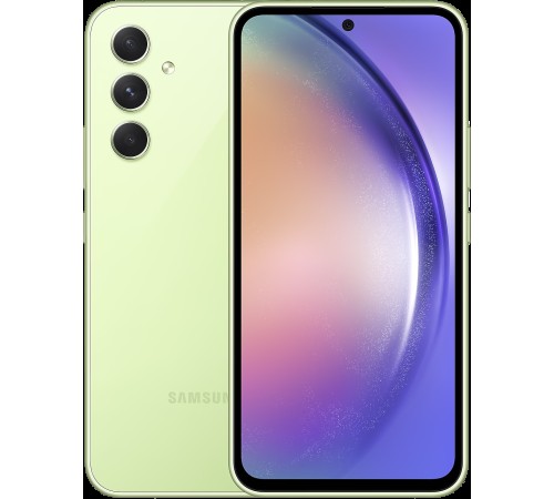 Смартфон Samsung Galaxy A54 5G 8/256 ГБ RU с поддержкой 2 nano SIM в ярком лаймовом цвете