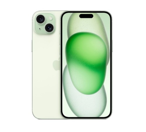 Смартфон Apple iPhone 15 Plus 256 ГБ в зеленом цвете, две nano-SIM.