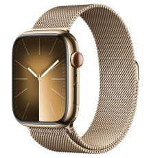 Apple Watch Series 9 45mm Gold Stainless Steel with Milanese Loop