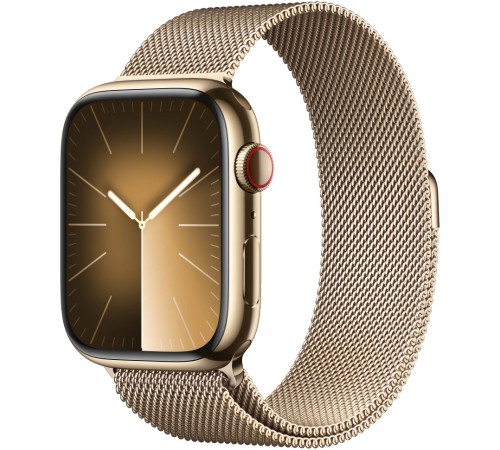 Apple Watch Series 9 45mm Gold Stainless Steel with Milanese Loop