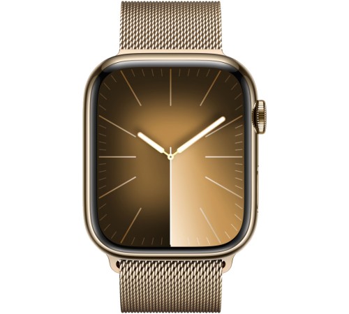 Apple Watch Series 9 45mm Gold Stainless Steel with Milanese Loop