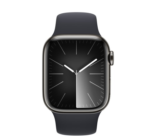 Apple Watch S9 41mm Graphite Stainless Steel Case with Midnight Sport Band S/M